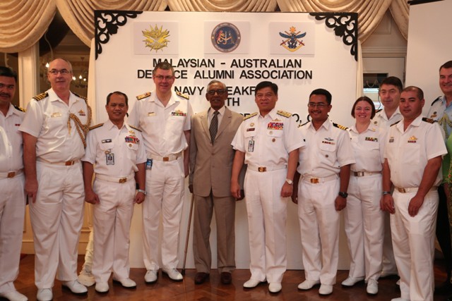M-ADAA Navy Breakfast with Australian Chief of Navy Vice Admiral Ray Griggs AO, SCS, RAN (fourth from left).